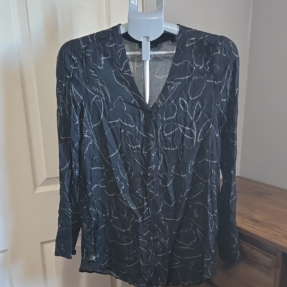Floral Black Women's Blouse